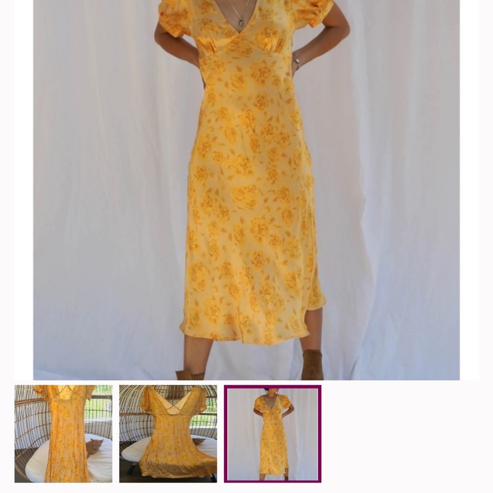 Jen's Pirate Booty Yellow Floral Maxi Dress